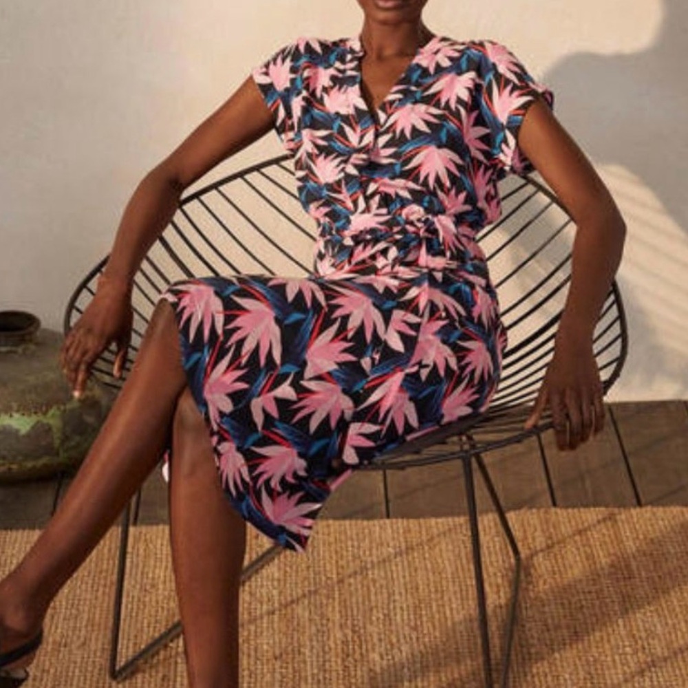 Boden dress NWT 8 Nicola Print Midi Dress bird of paradise, lovely summer dress